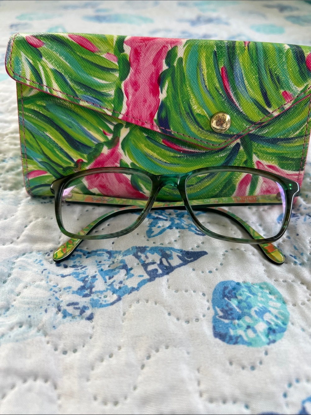 Lilly Pulitzer Delfina Dark Green Tortoiseshell women’s Eyeglass Frames